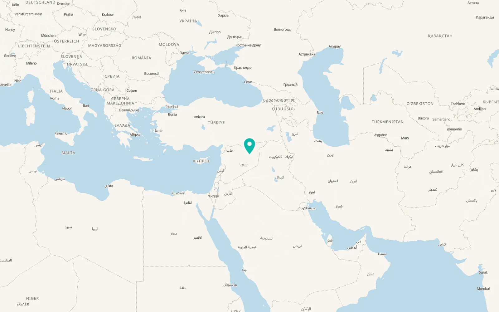 Map of Al Kasrah