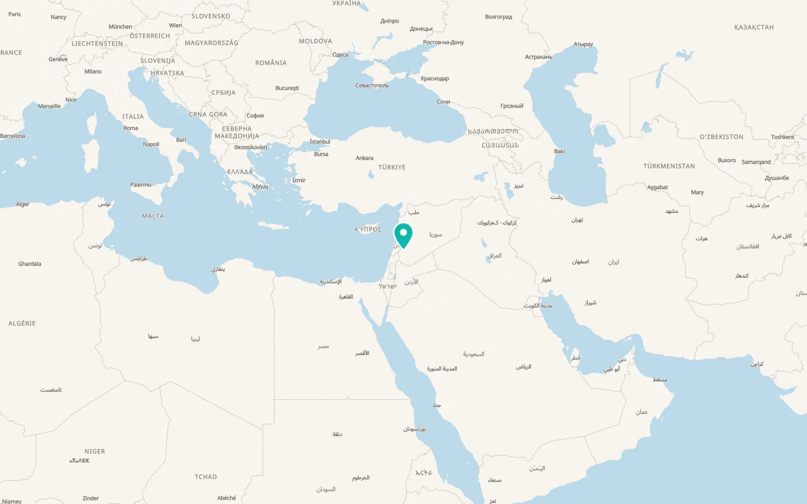 Map of Al Kiswah