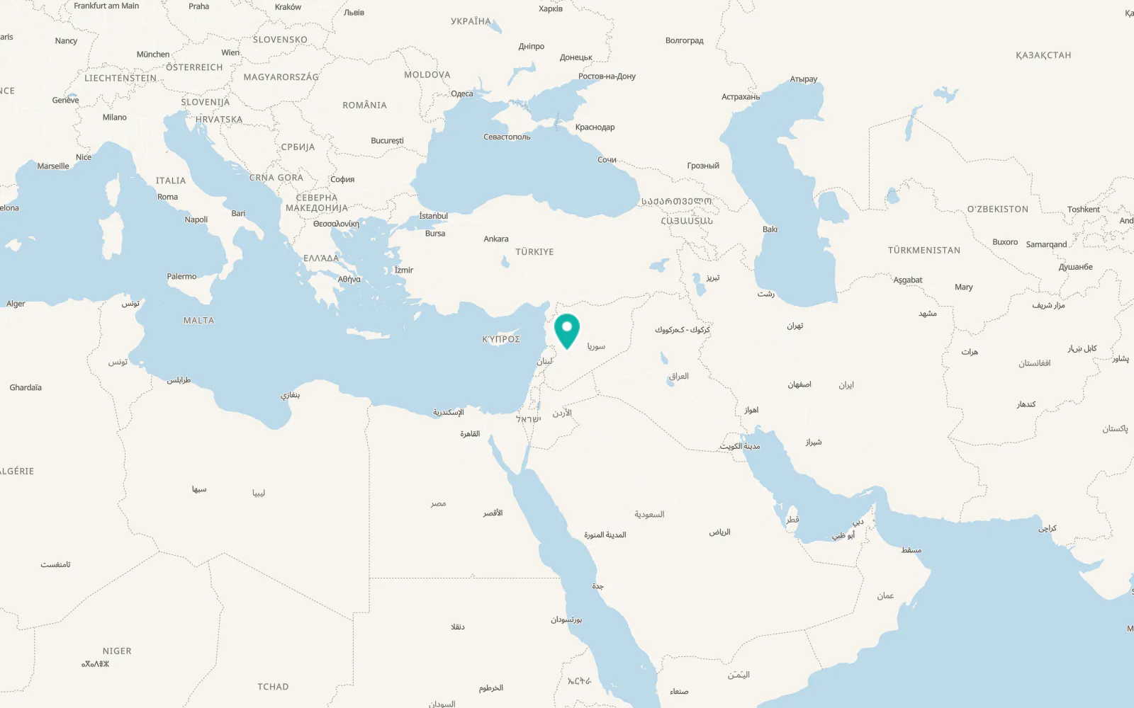 Map of Al Qaryatayn