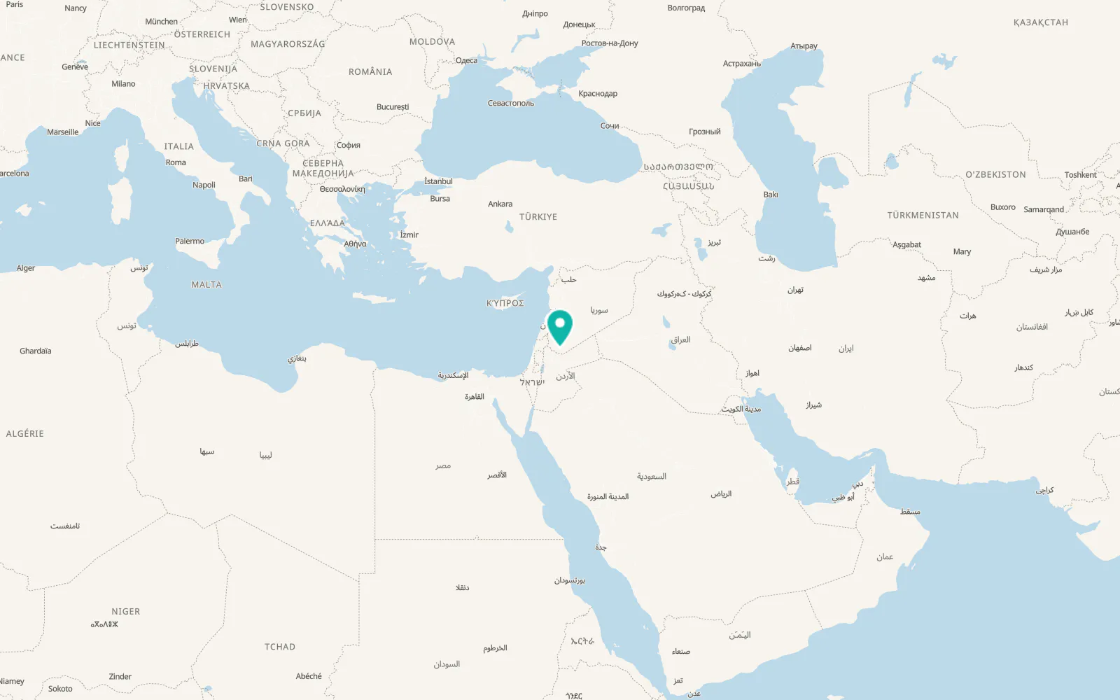 Map of Al Qurayyā
