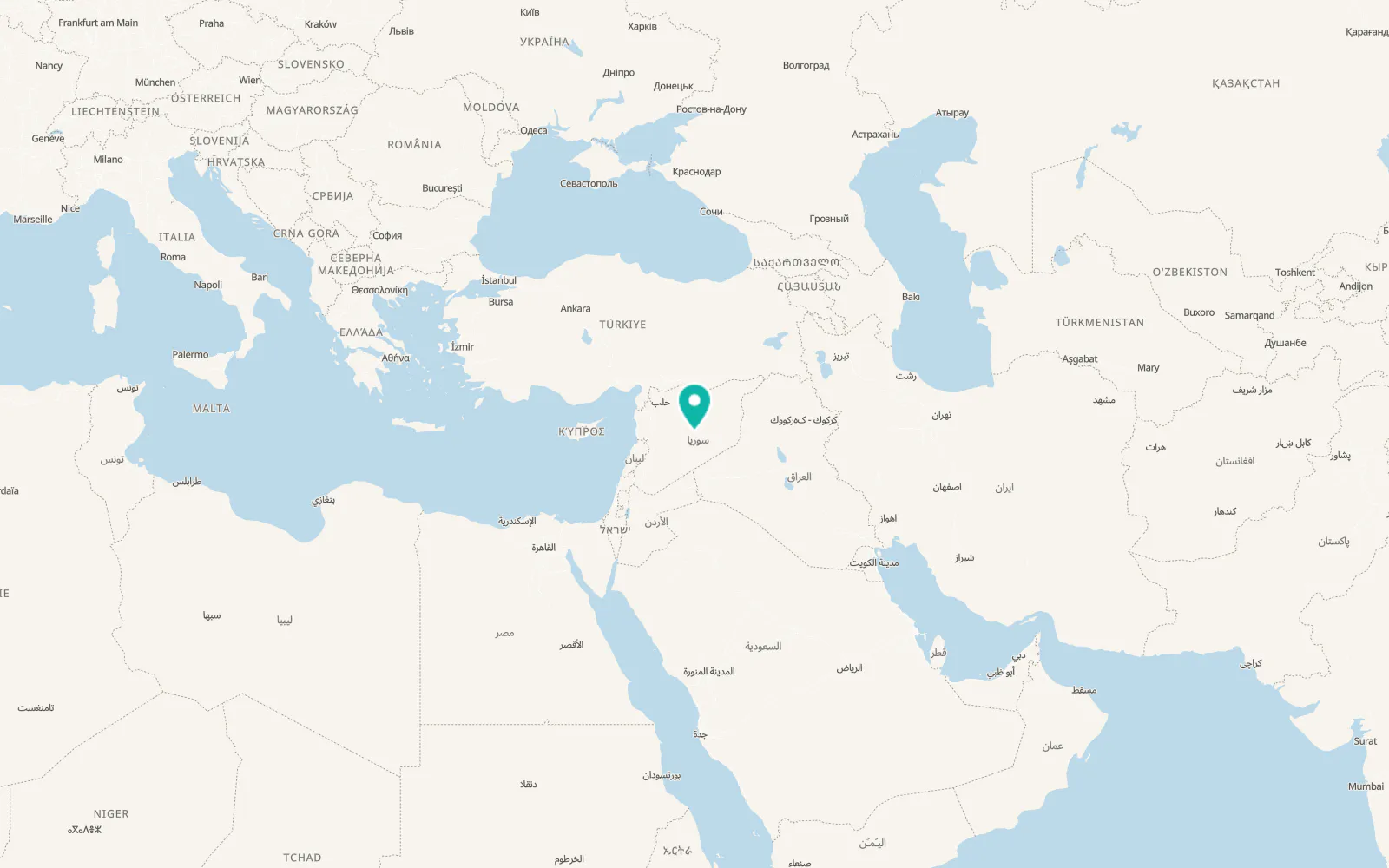 Map of As Sukhnah