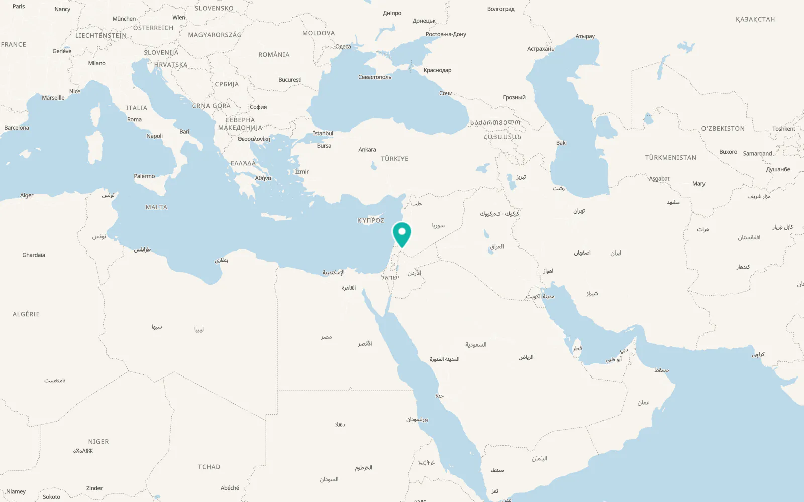 Map of Ash Shajarah