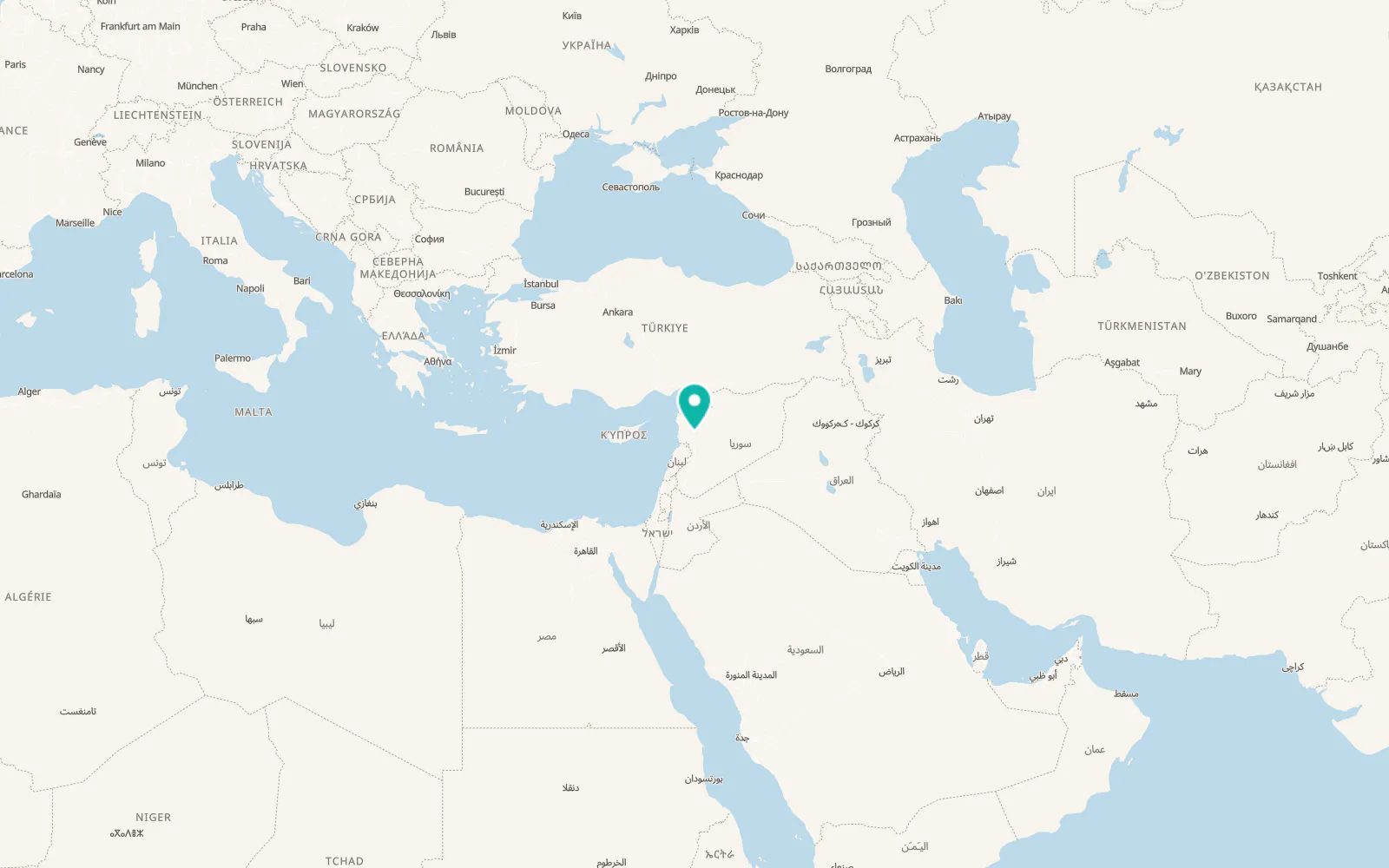 Map of Ayyūbīyah