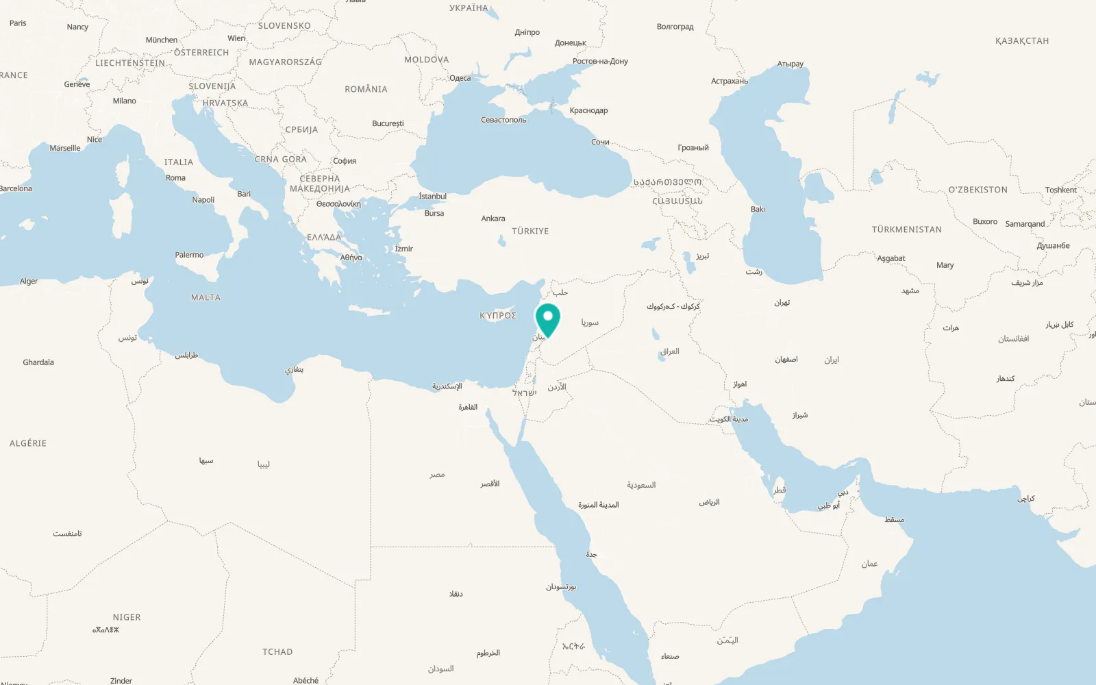 Map of Ḩarastā
