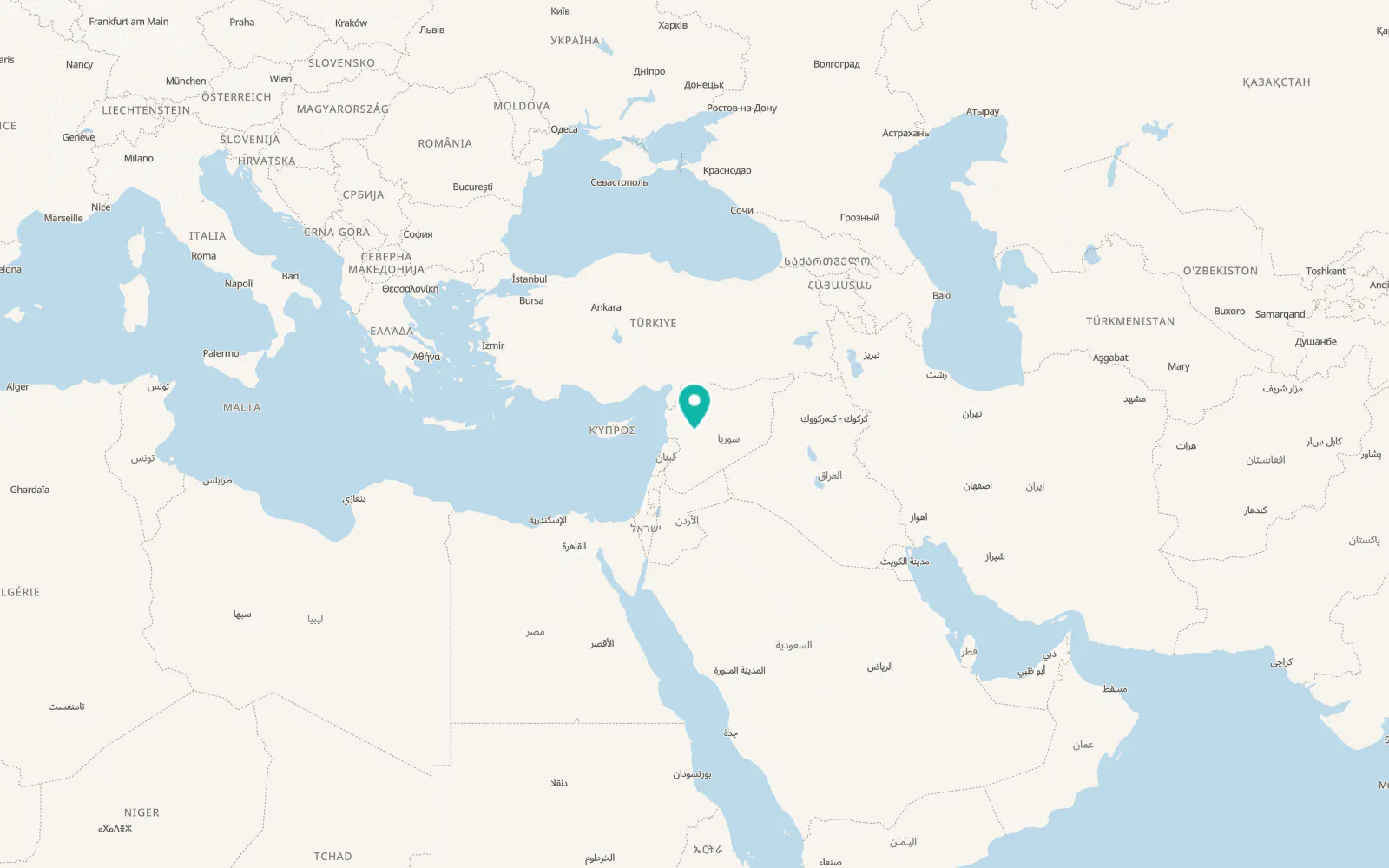 Map of Jubb al Jarrāḩ