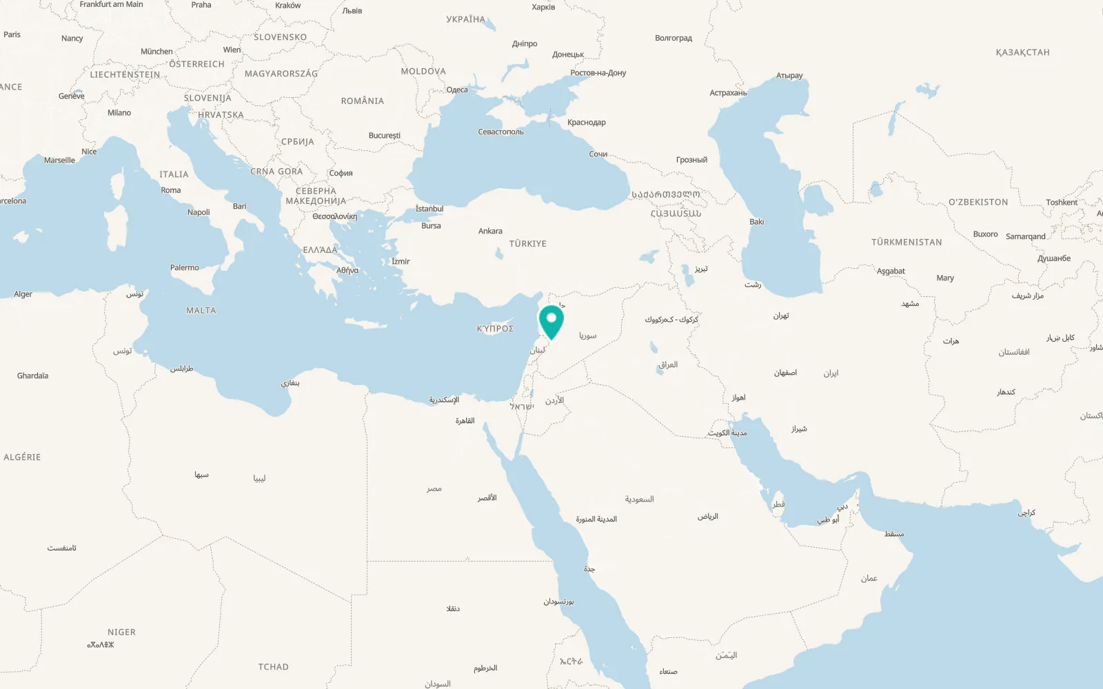 Map of Qārah