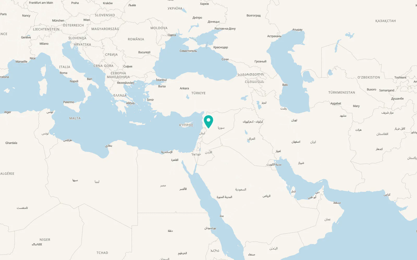 Map of Şadad
