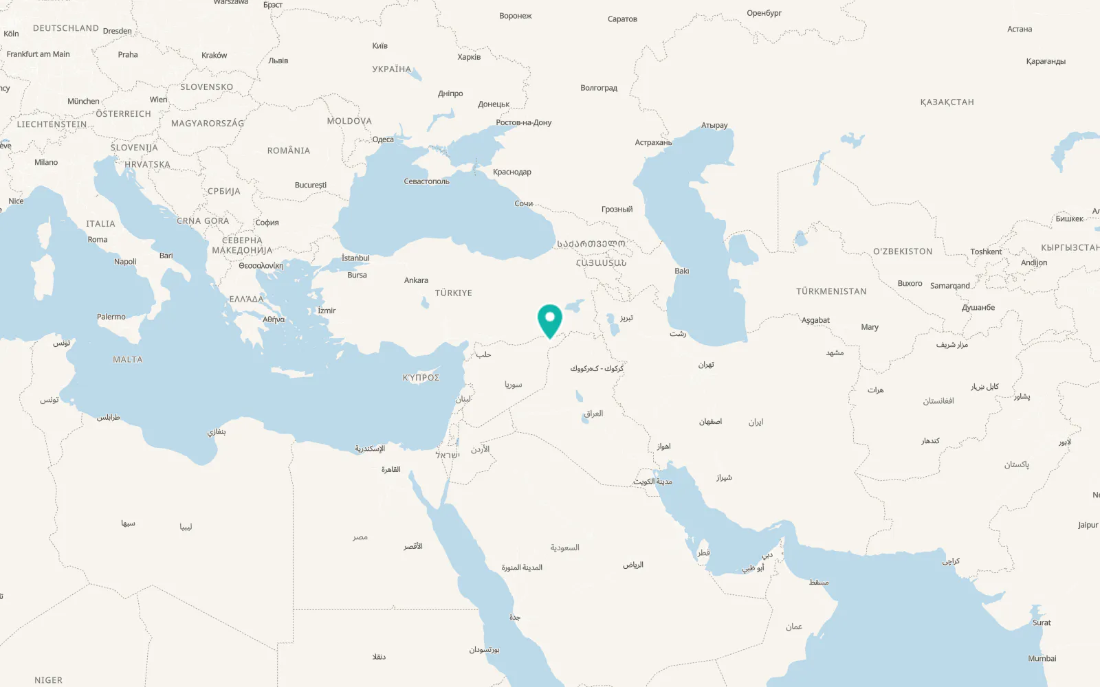 Map of Tall Ḩamīs