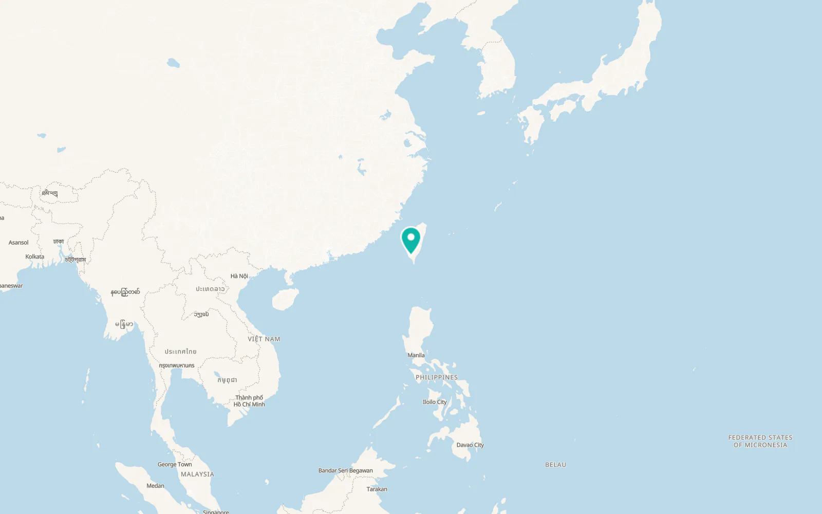 Map of Chaozhou
