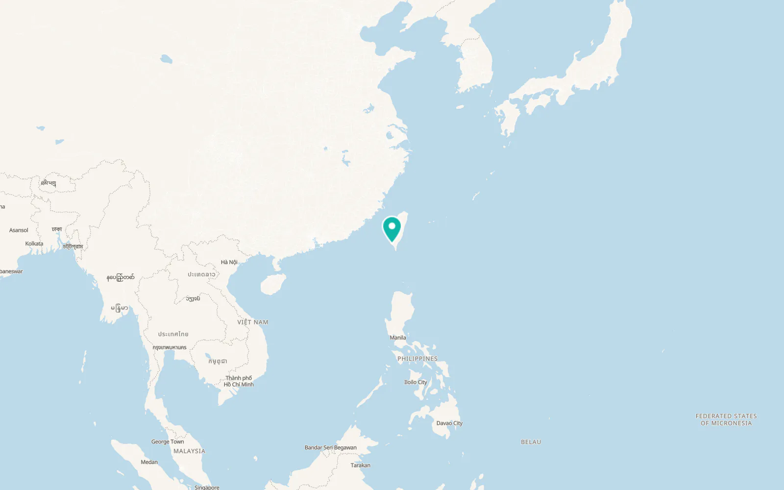 Map of Donggang