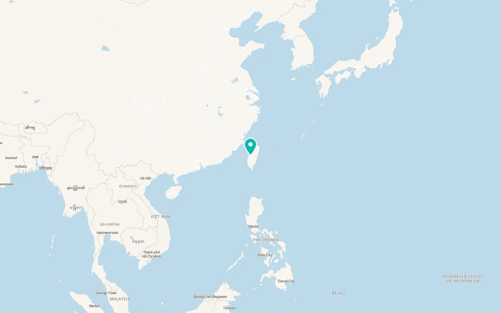 Map of Tianzhong