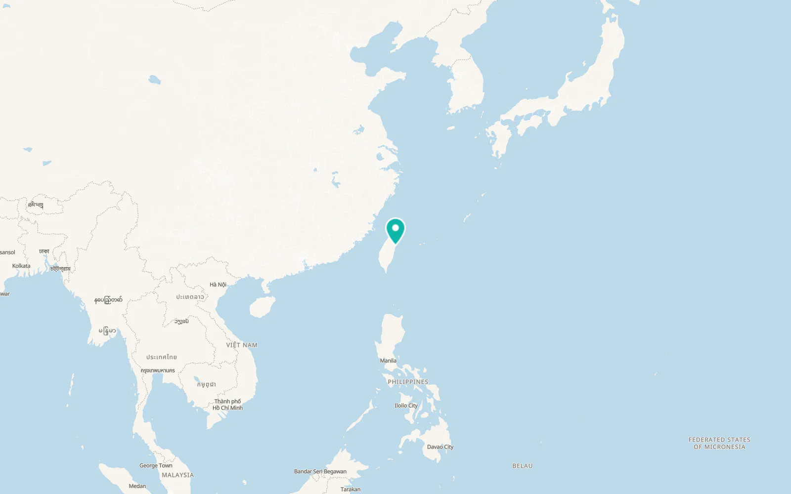 Map of Xiulin
