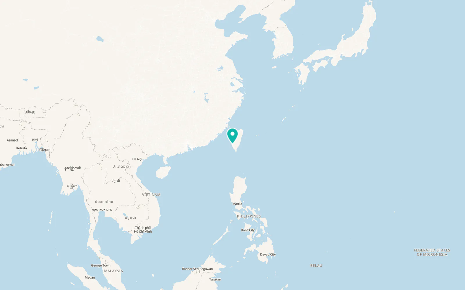 Map of Yongkang
