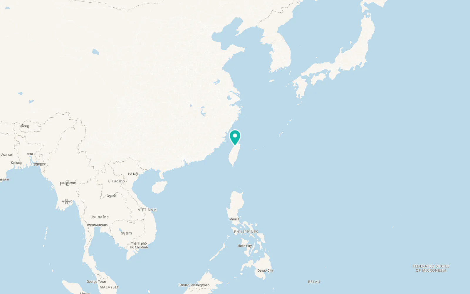 Map of Zhudong