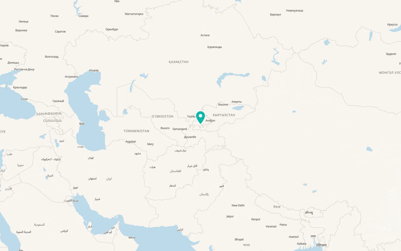 Map of Isfara