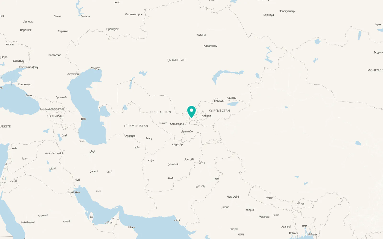 Map of Khujand