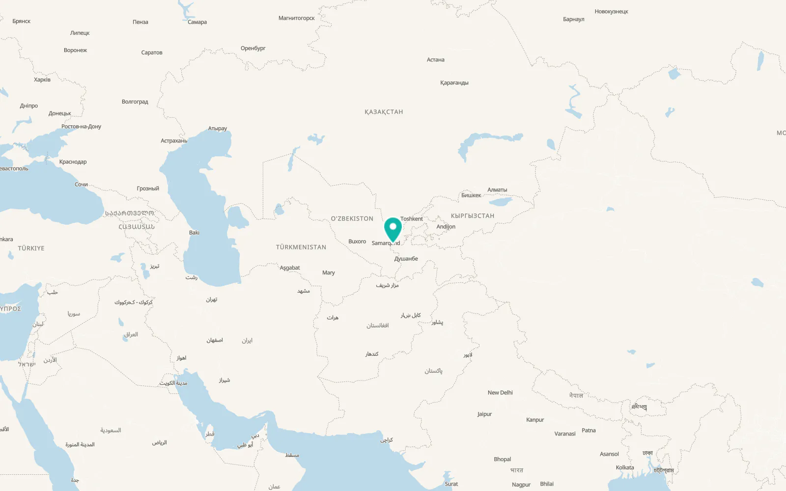 Map of Panjakent