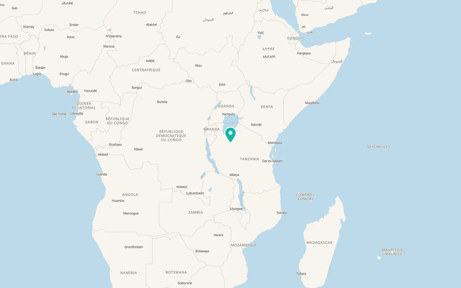 Map of Bukene