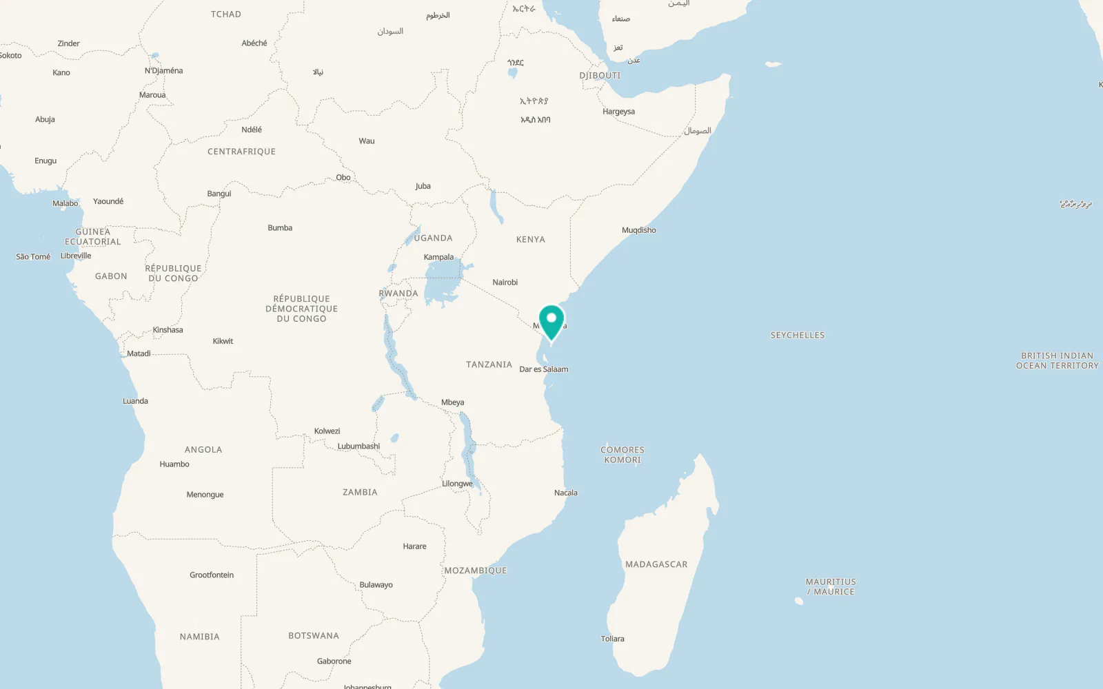 Map of Chake Chake