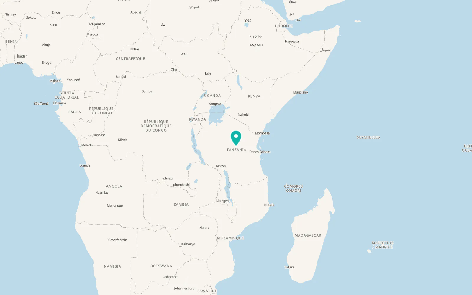 Map of Dodoma