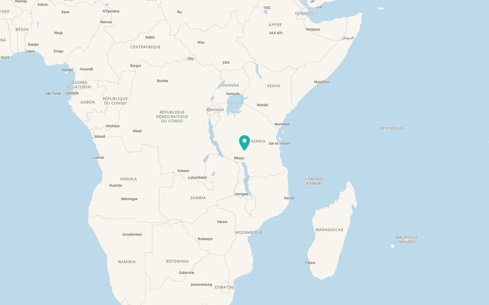 Map of Dunda