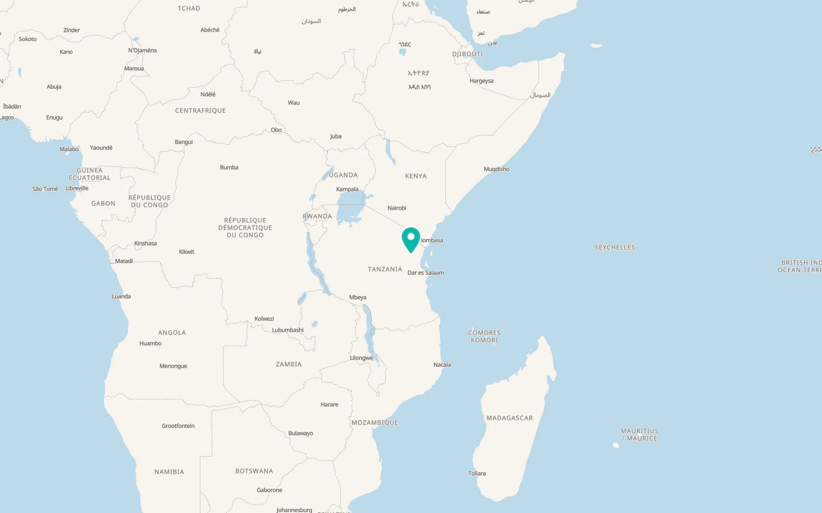 Map of Handeni