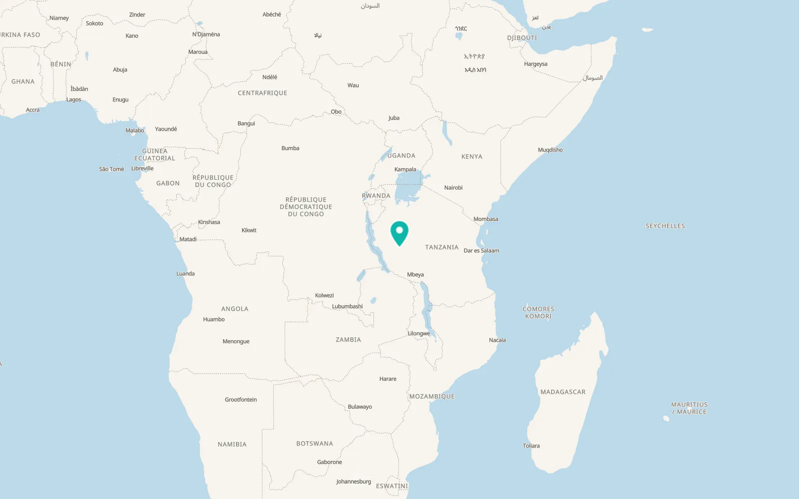 Map of Inyonga