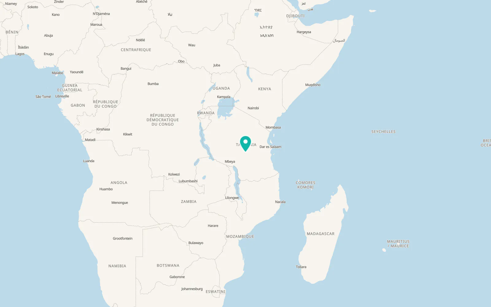 Map of Iringa