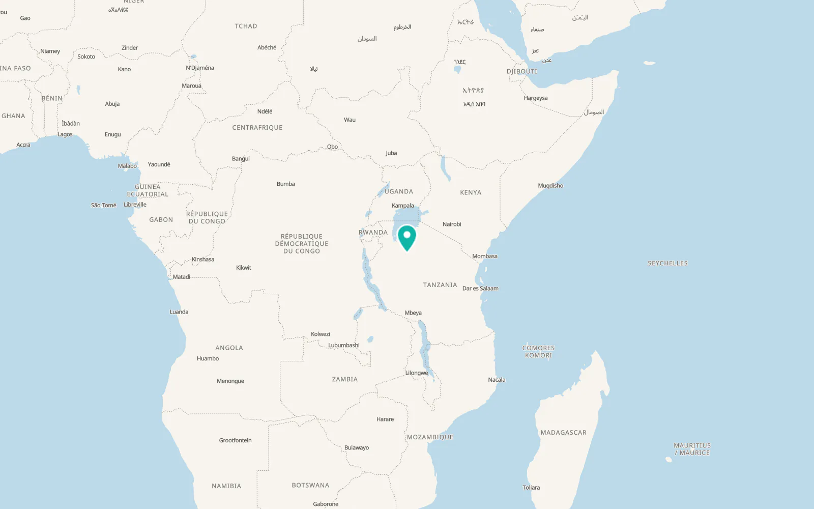 Map of Isaka