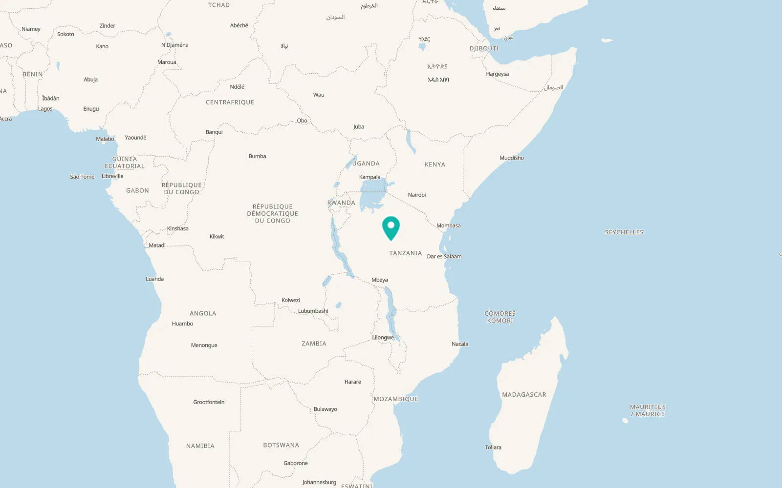 Map of Itigi