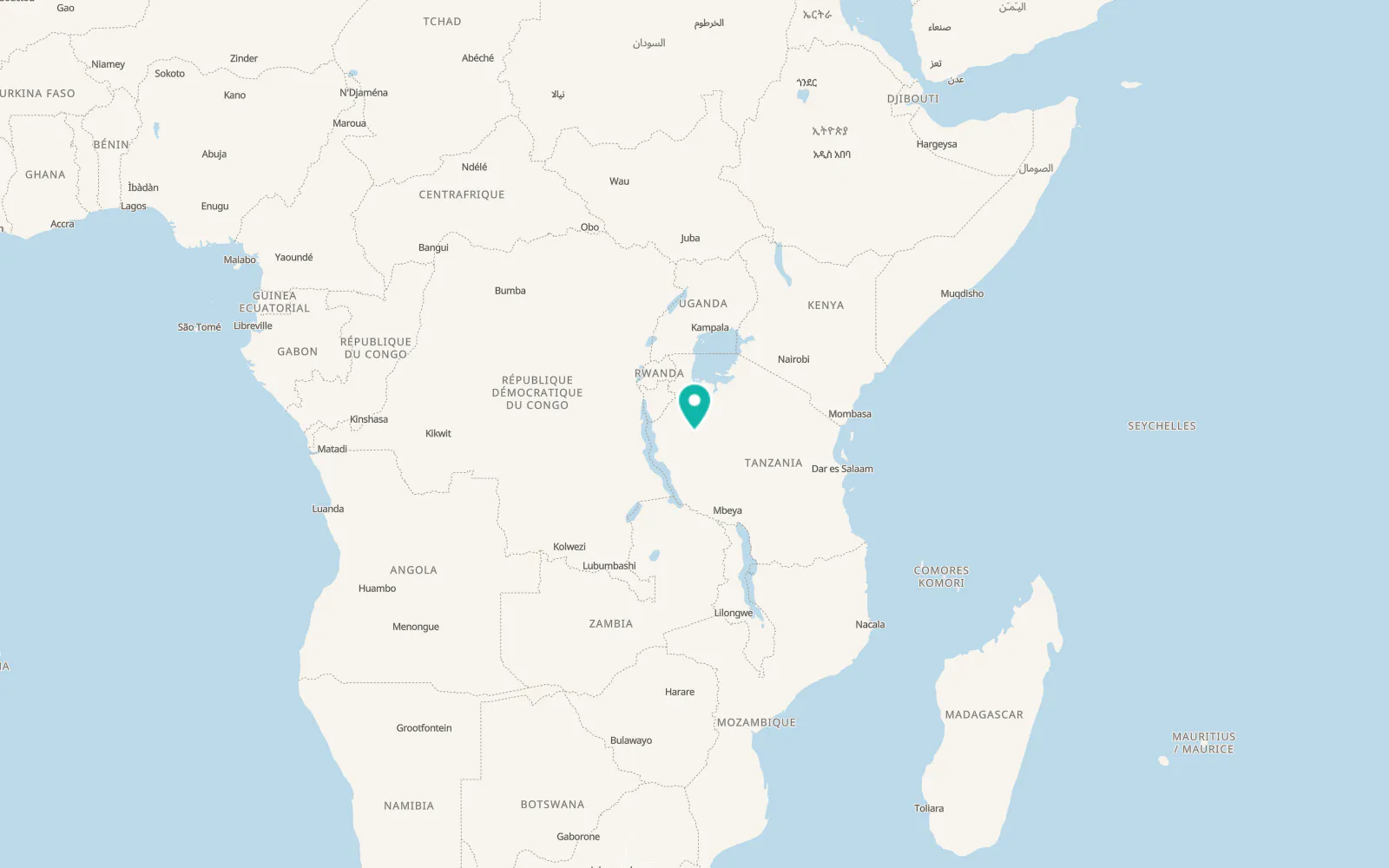 Map of Kaliua