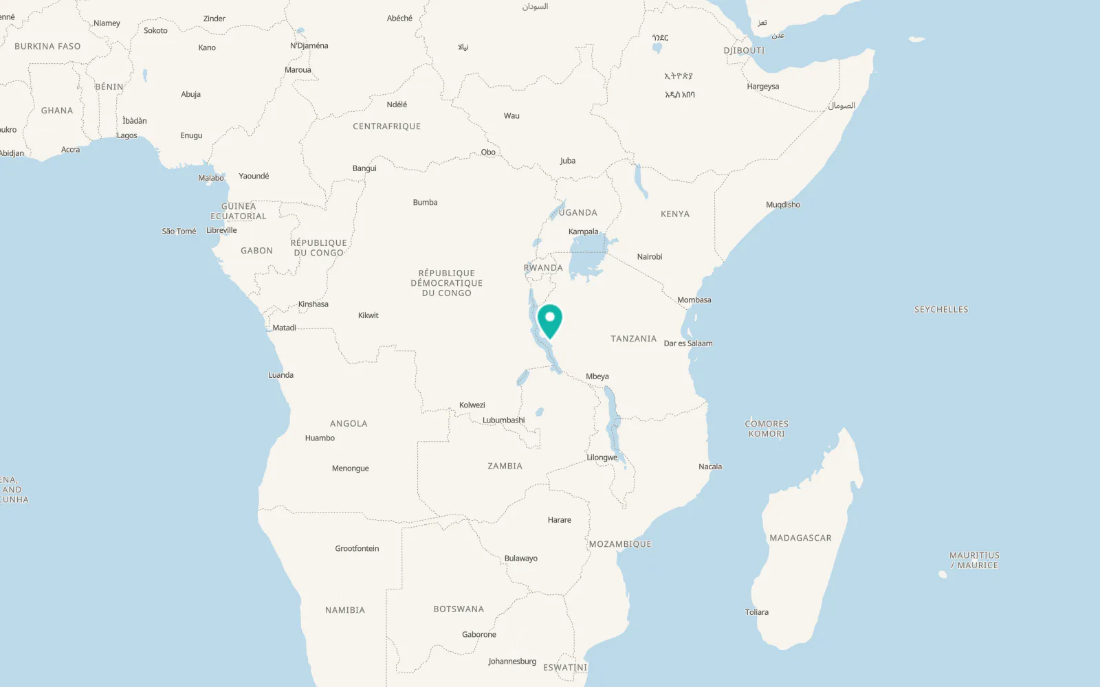 Map of Karema