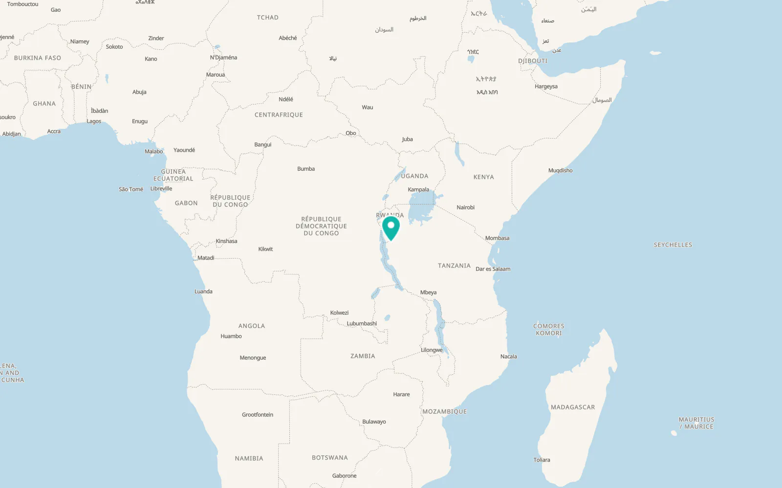 Map of Kasulu