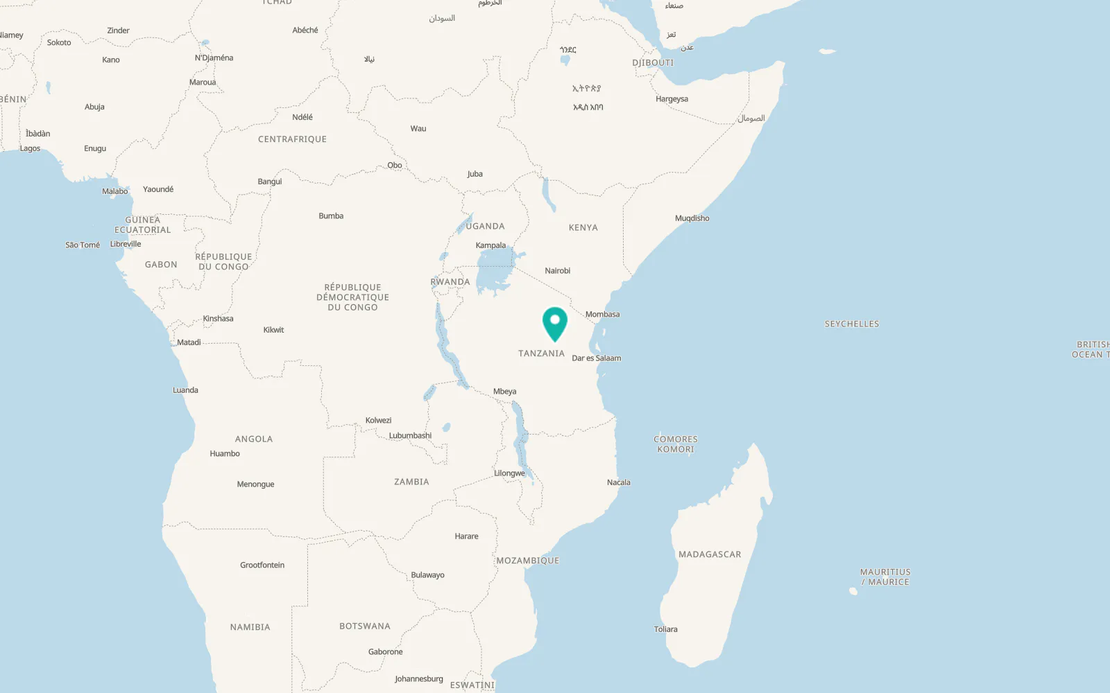 Map of Kibaigwa