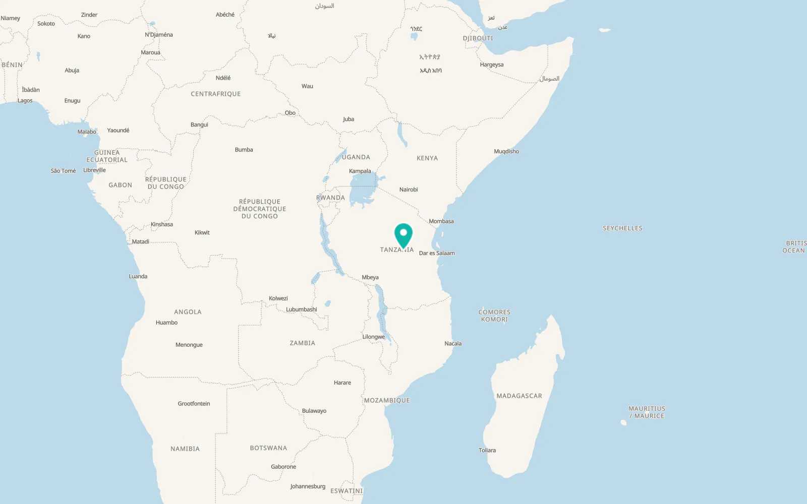 Map of Kibakwe
