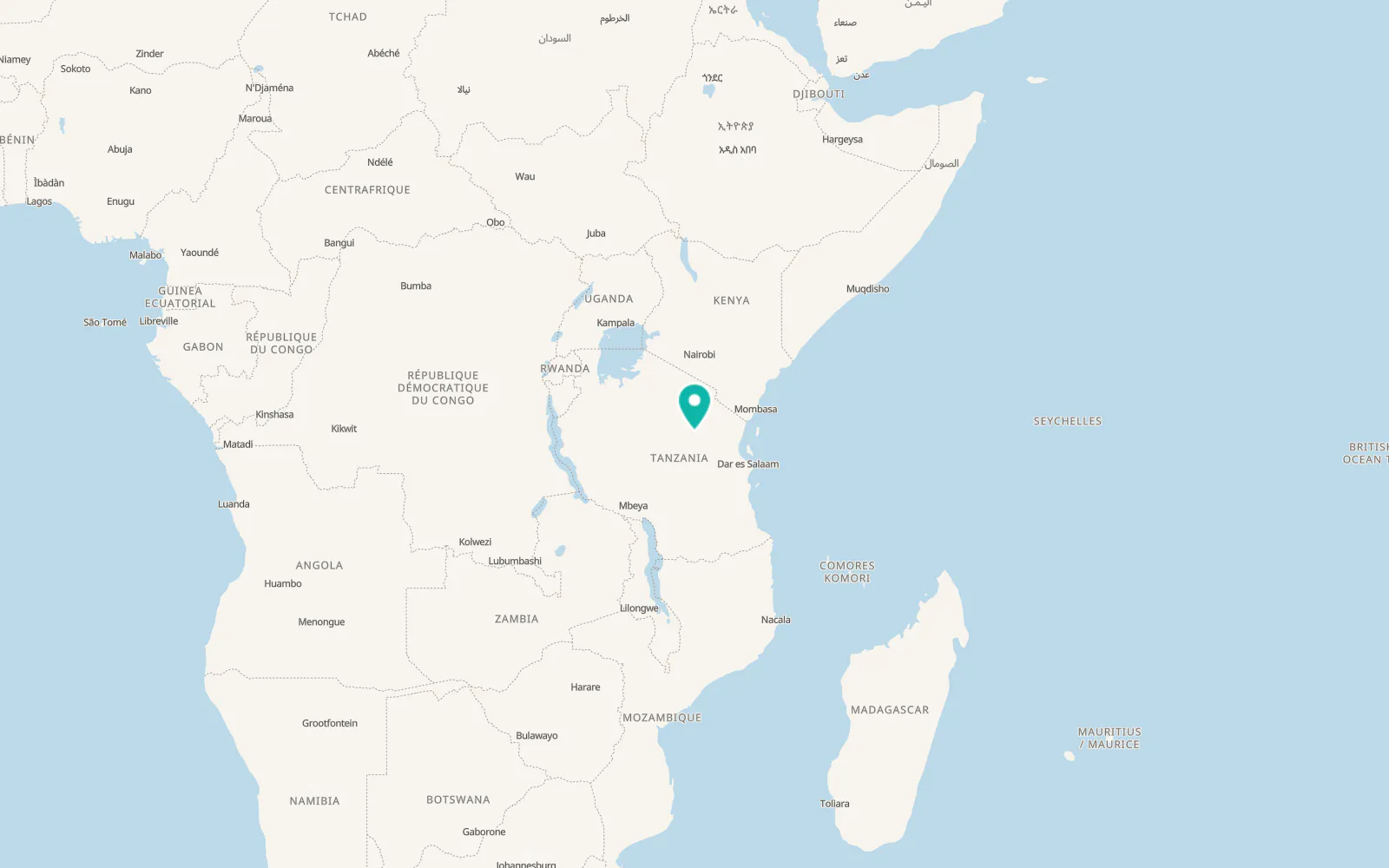 Map of Kibaya