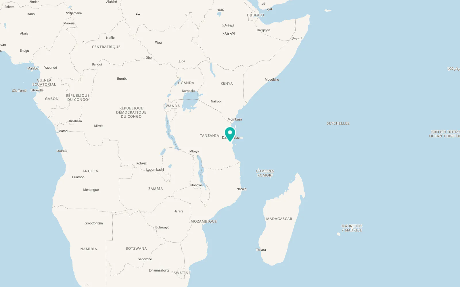 Map of Kibiti