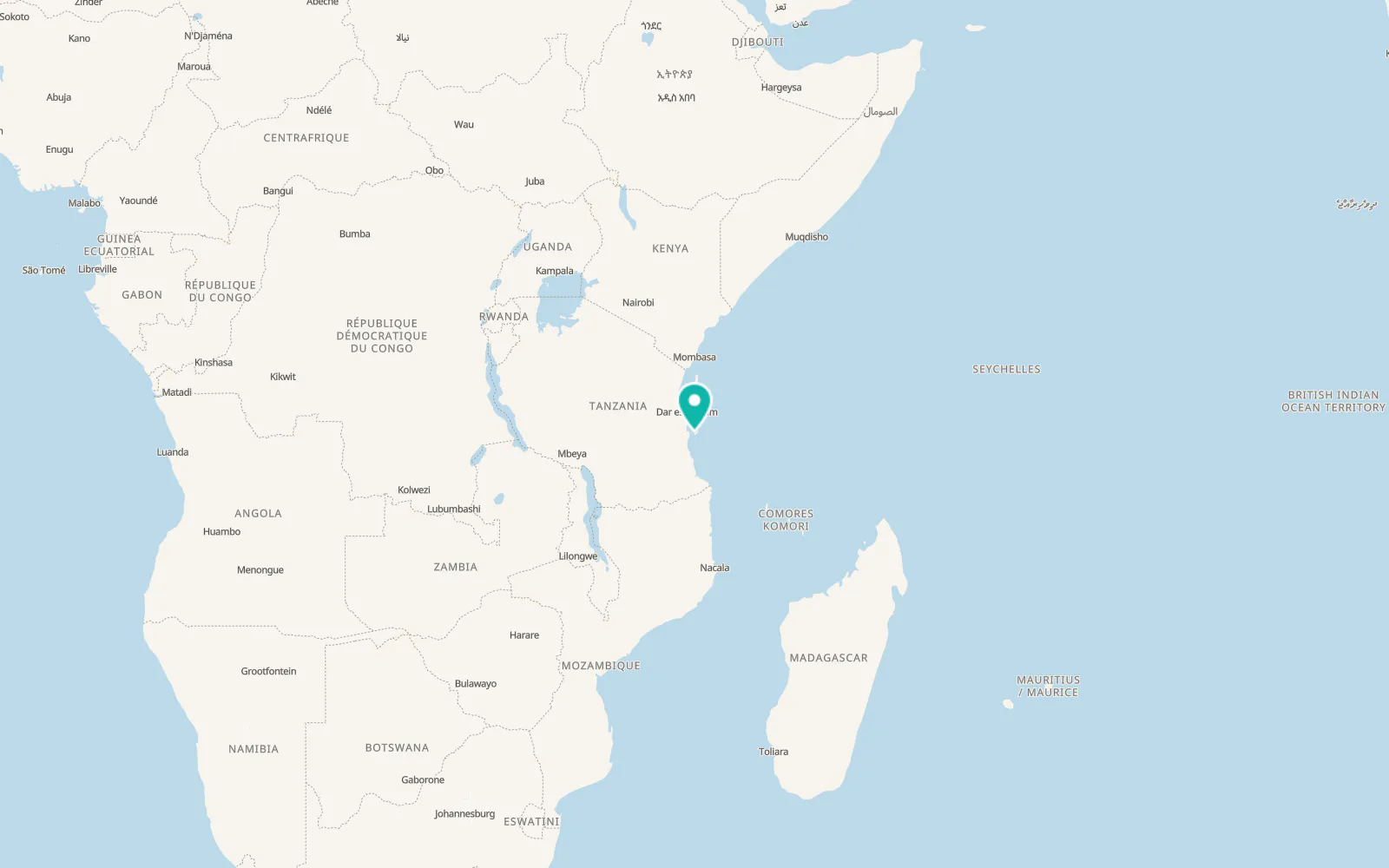 Map of Kilindoni