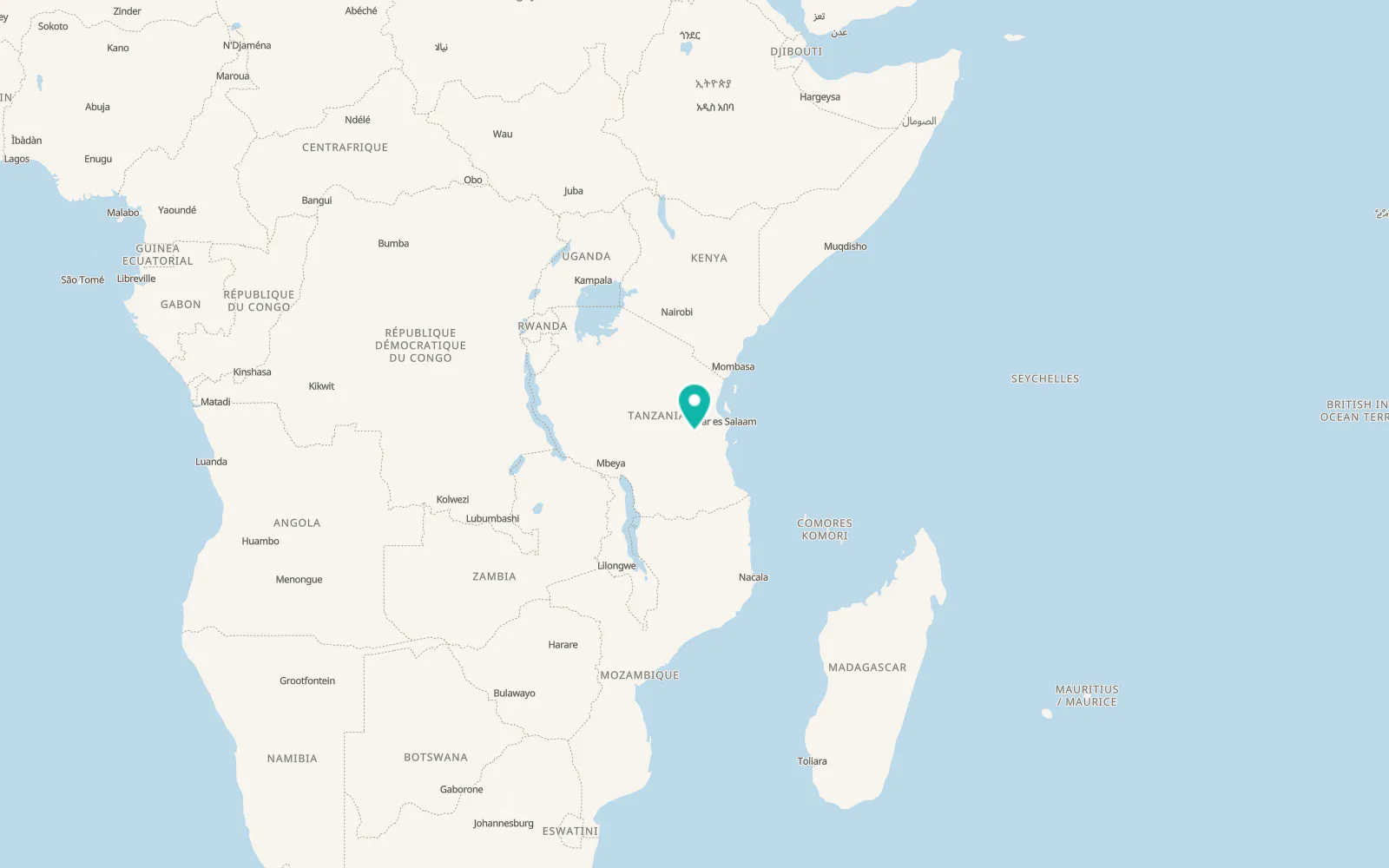 Map of Kisanga
