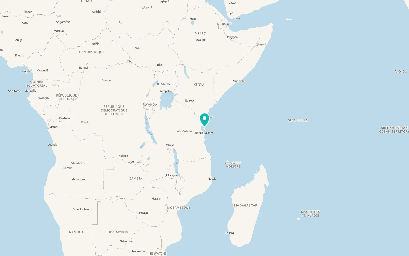 Map of Kiwengwa