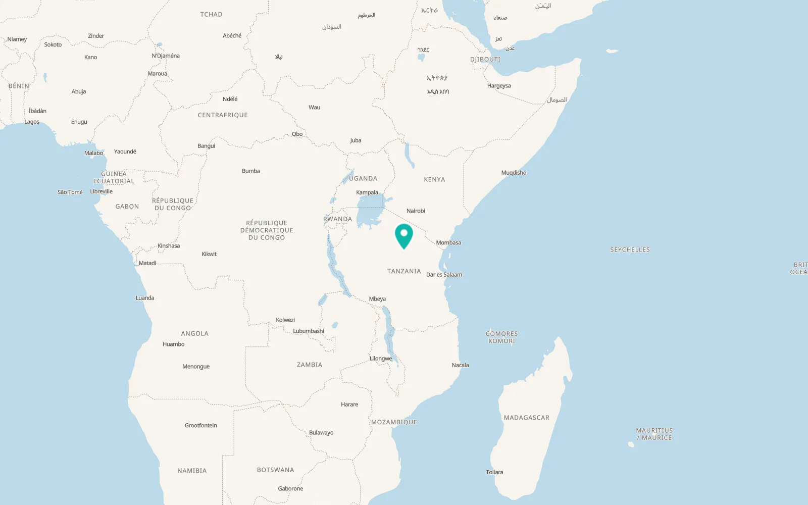 Map of Kondoa
