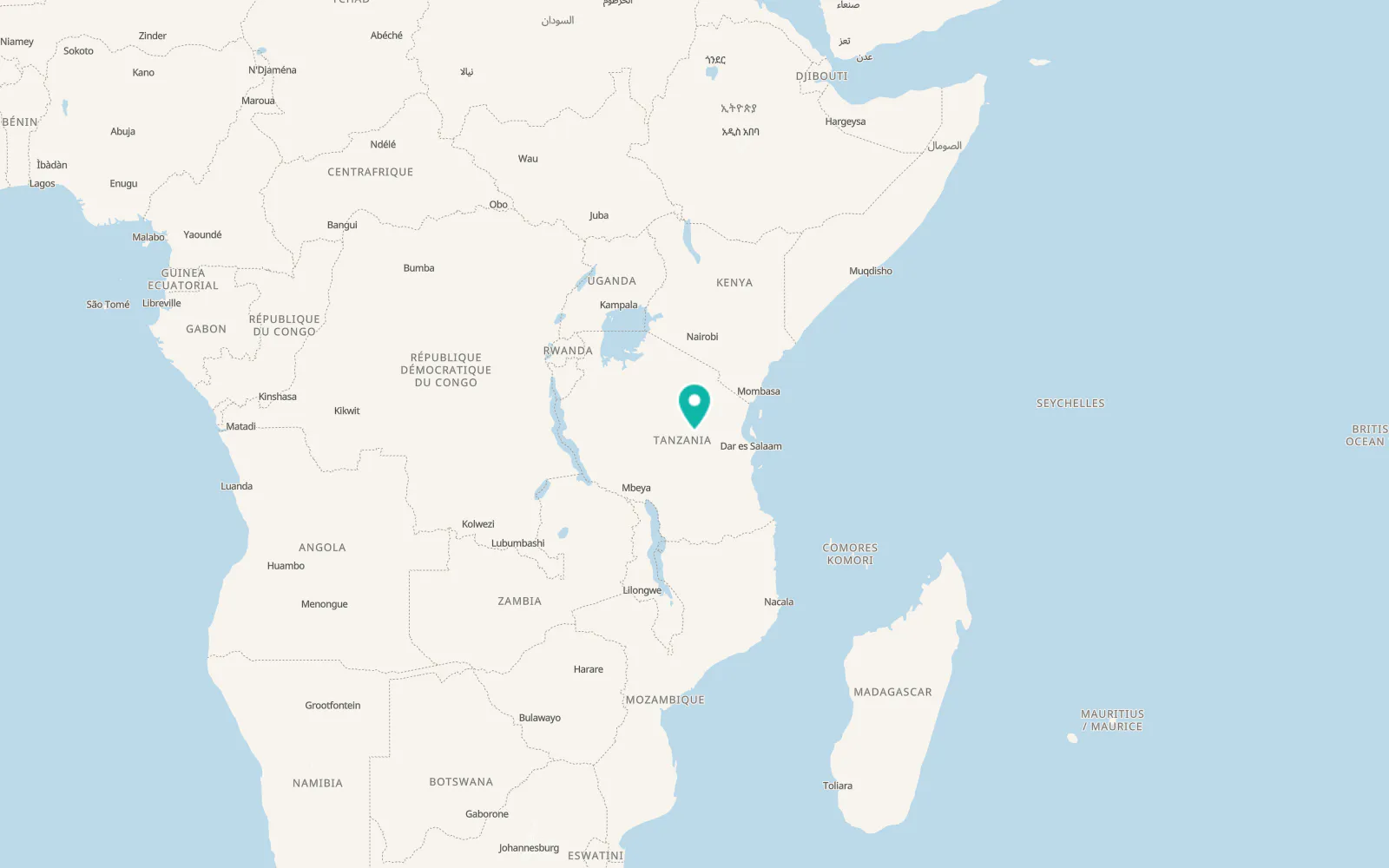 Map of Kongwa
