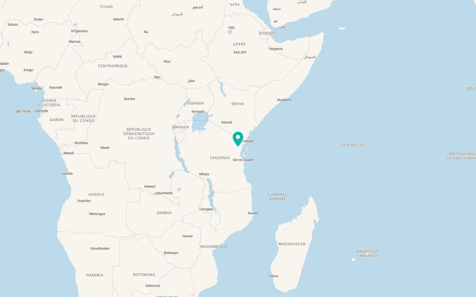 Map of Korogwe