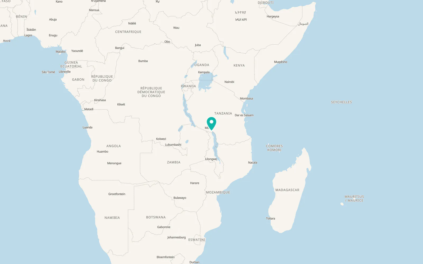 Map of Kyela