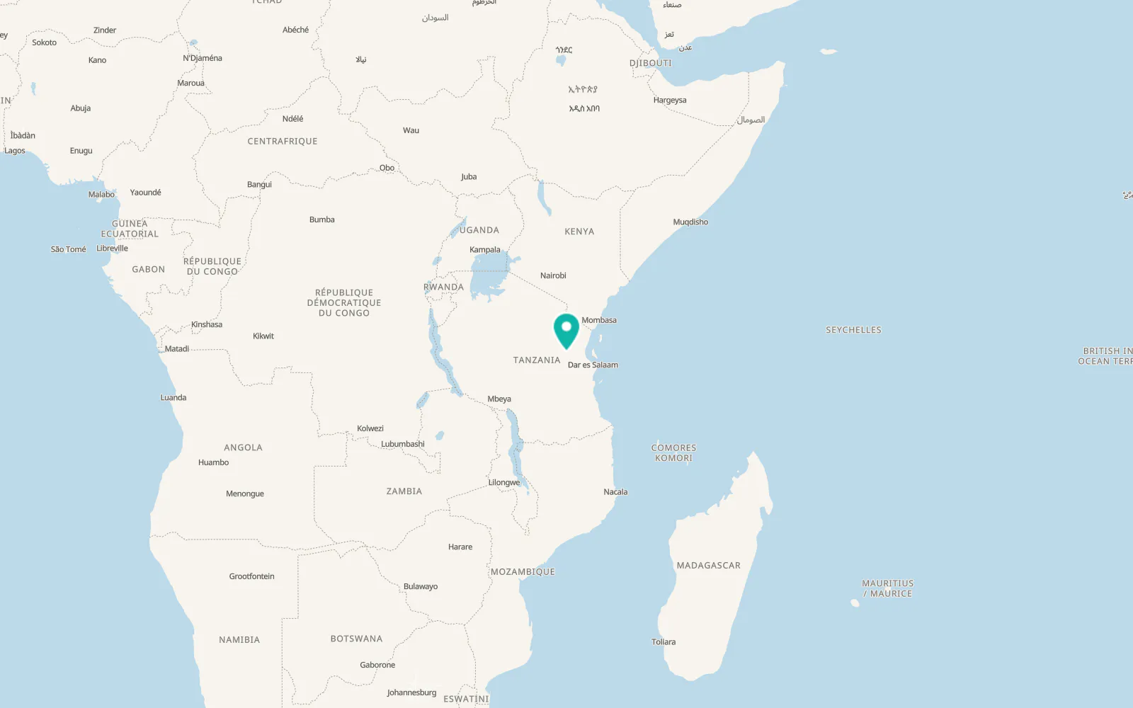Map of Madizini