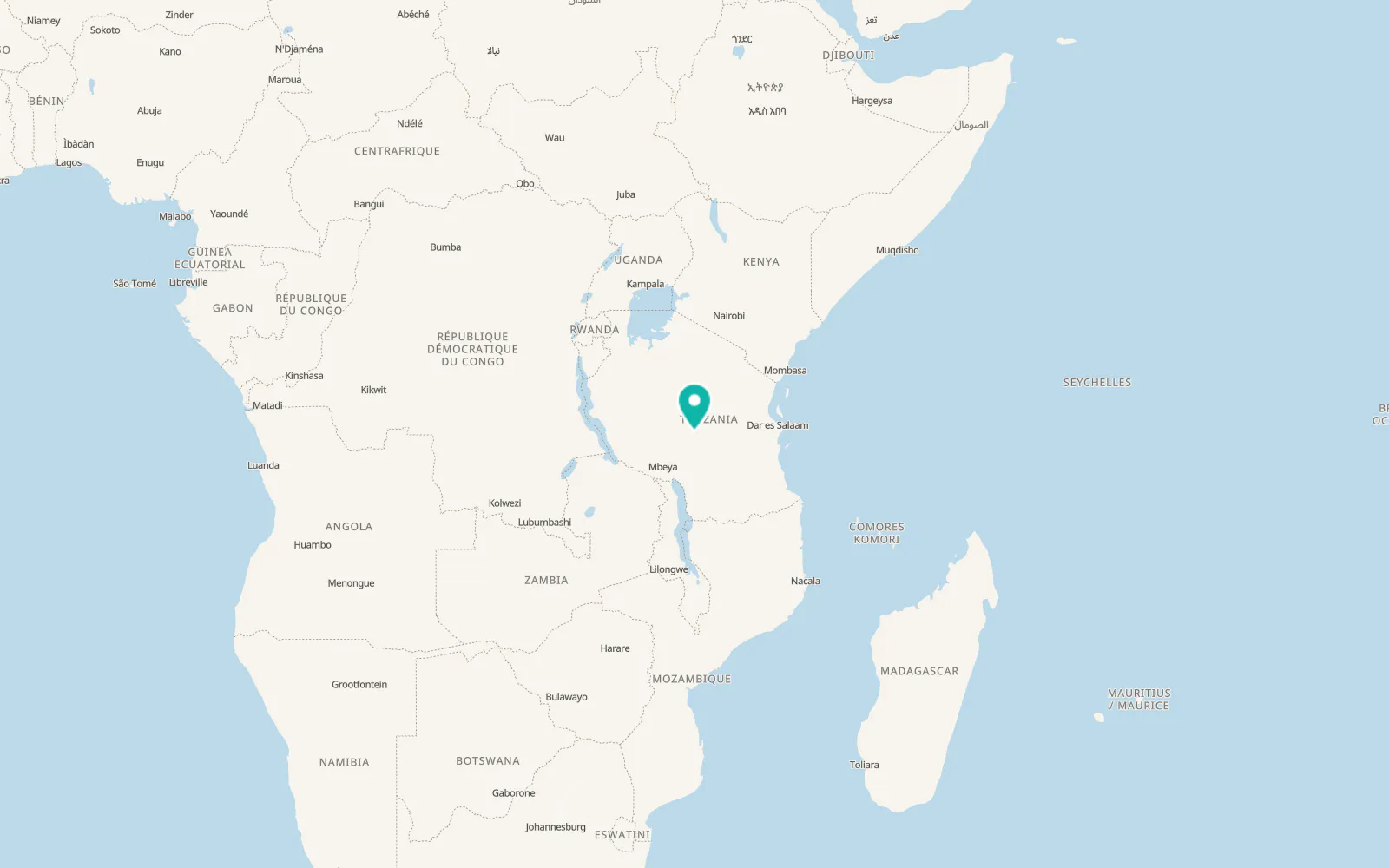 Map of Mafinga