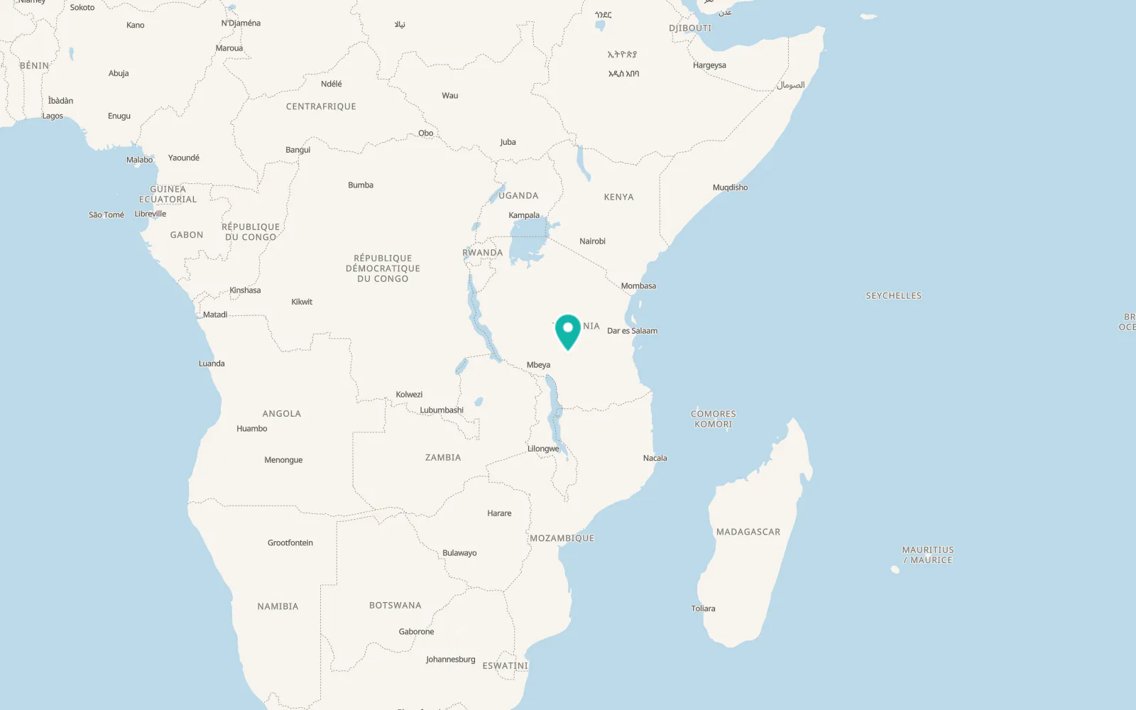 Map of Mafinga