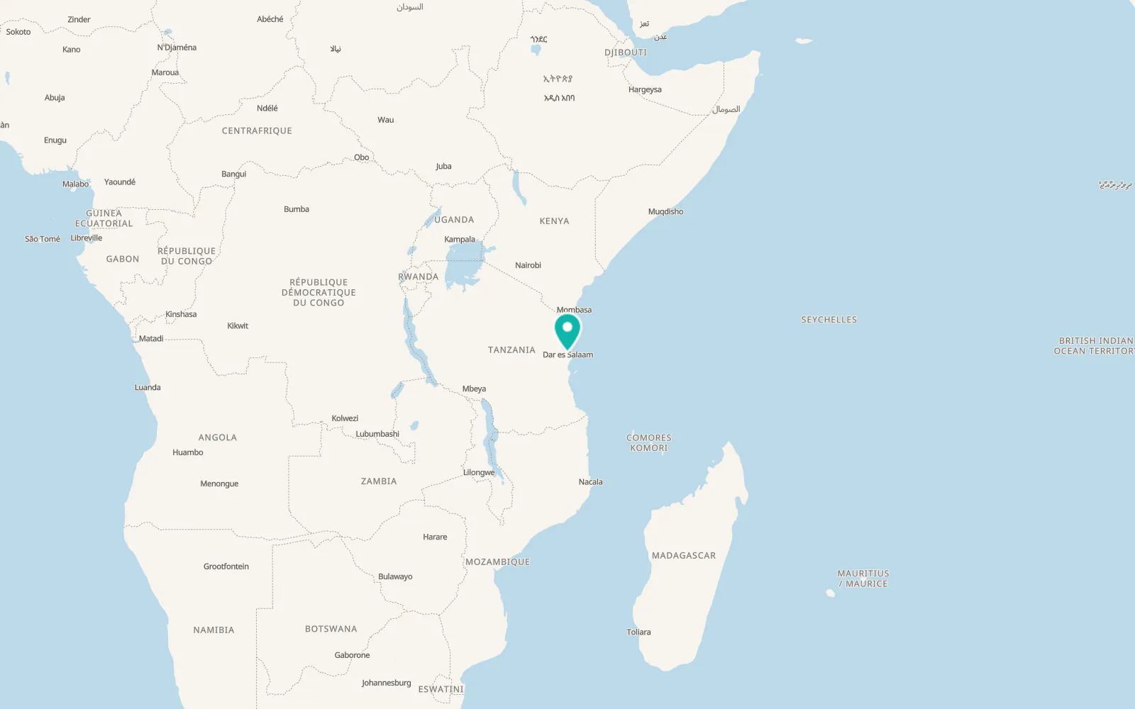 Map of Magomeni