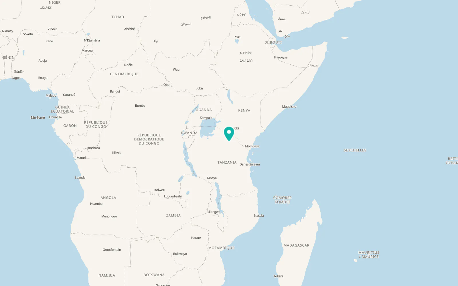 Map of Makuyuni