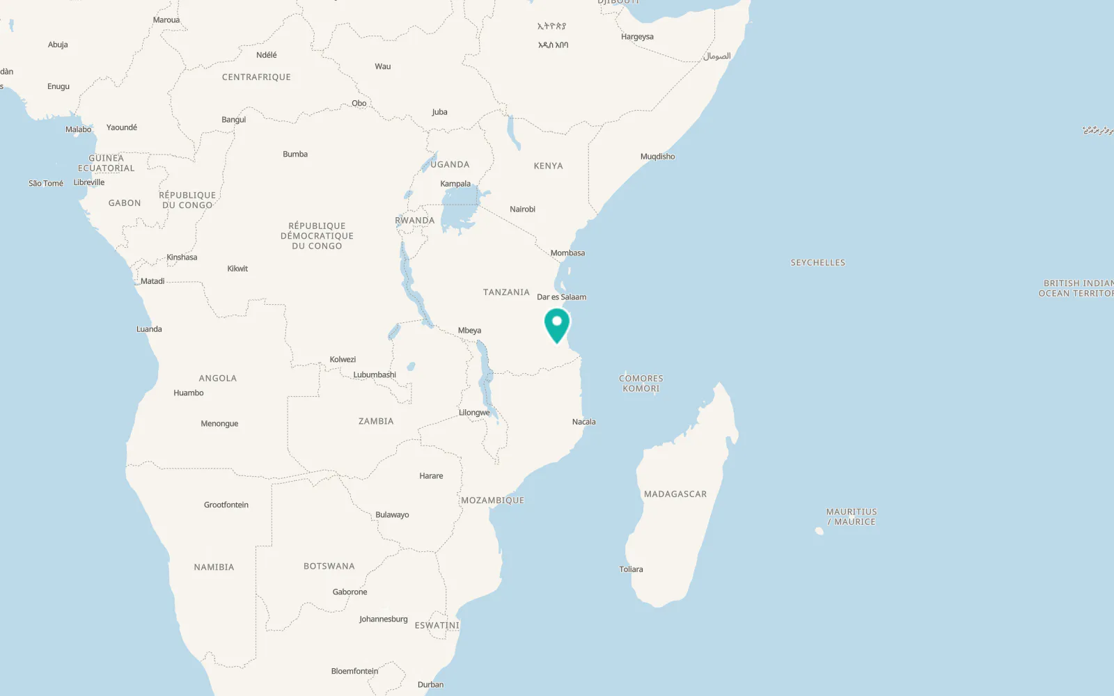 Map of Mbekenyera